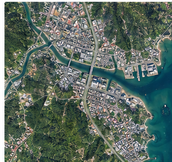 Aerial orthomosaic prepared for GIS analysis